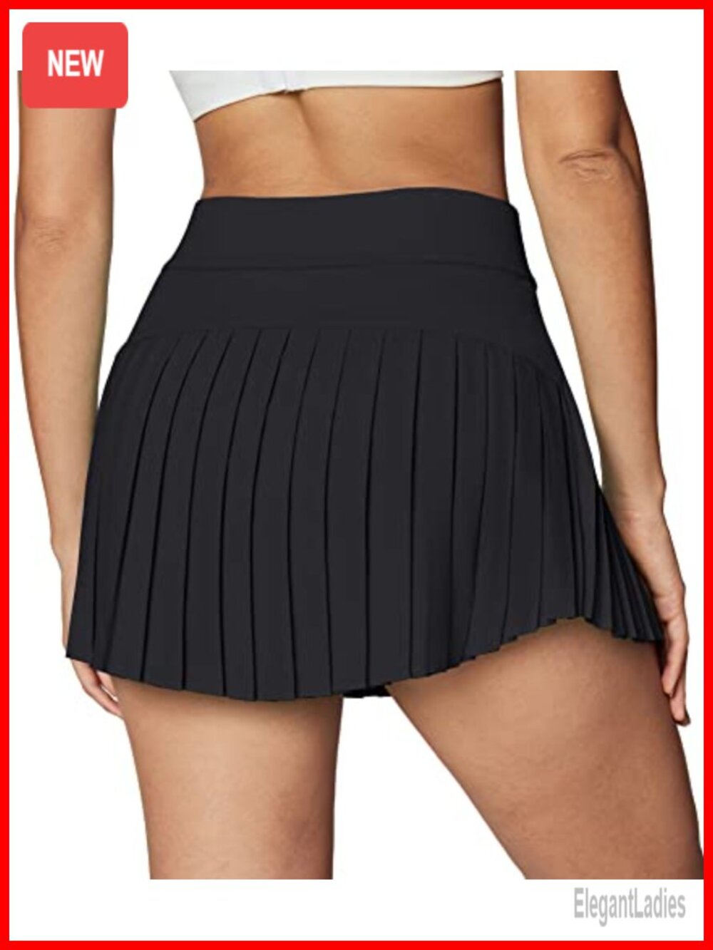 Pleated Tennis Skort with Shorts Underneath High Waisted Athletic Skirt Pockets